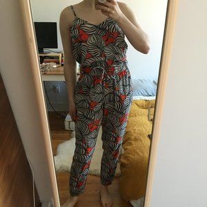 Leaf Print Breezy Jumpsuit / Romper